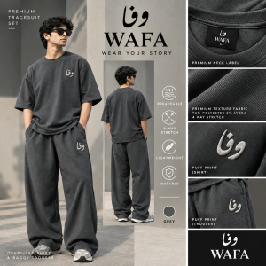WAFA Men's Premium Oversized Tracksuit Set – Grey - Image 4