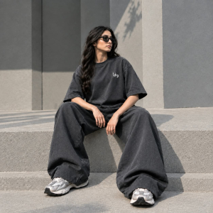 WAFA Women's Premium Oversized Tracksuit Set – Grey