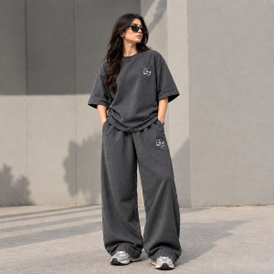 WAFA Women's Premium Oversized Tracksuit Set – Grey - Image 3